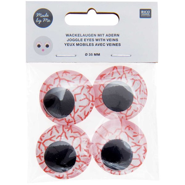 Wackelaugen Groß - mit Adern